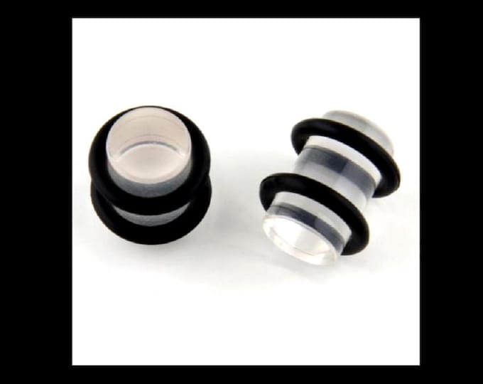 00G Clear Body Jewelry Retainer Plug