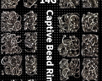 316L Captive Bead Rings 14G