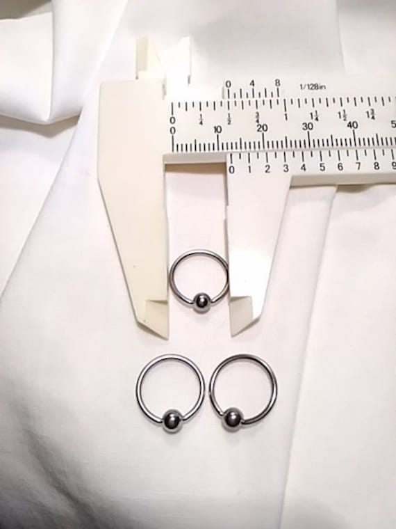 16 Gauge 1 2 inch Diameter Captive Bead Ring w 4mm Bead Ball 316L Surgical Steel Body Jewelry for Lobes Nipples Cartlilage Septum