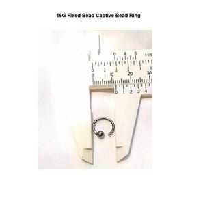 16G Captive Fixed Bead Ring 316L Very Small bodyjewelryretainerstore.com