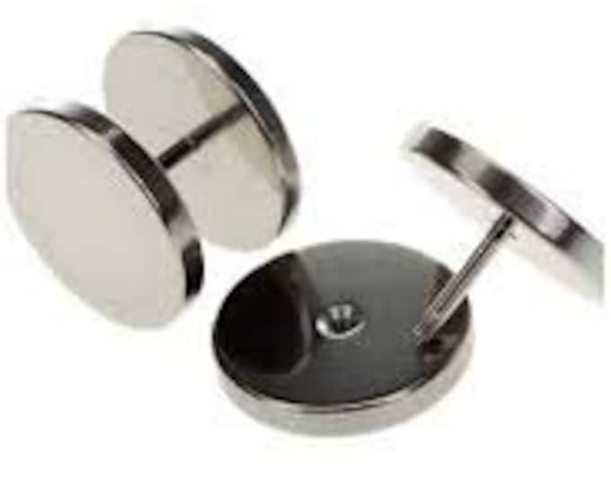14G AND 12G Ear Body Jewelry Cheaters Surgical Steel  14G 12G