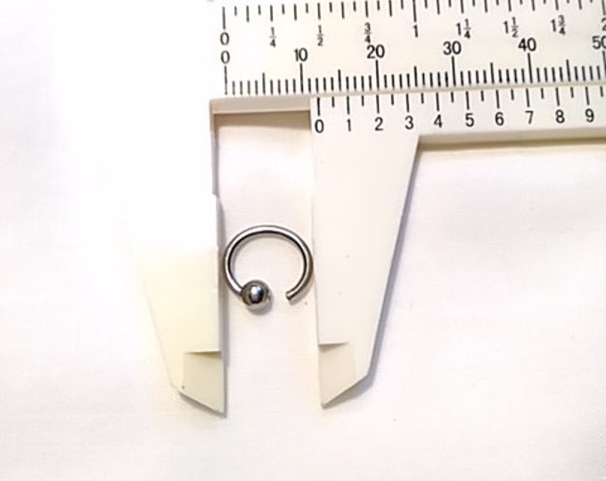 16G Captive Fixed Bead Ring 316L Very Small bodyjewelryretainerstore.com