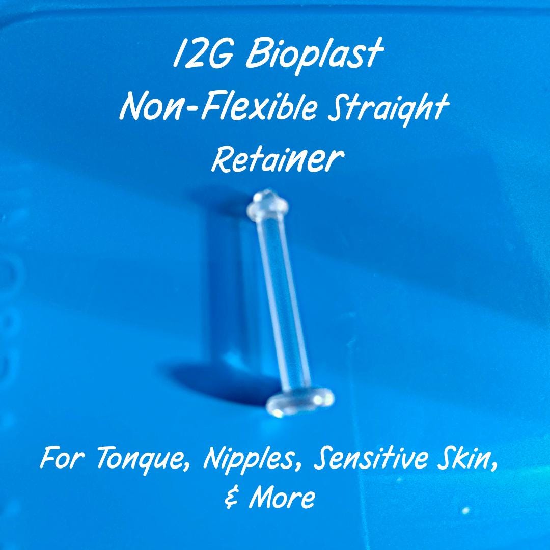 D.Bella 8-10pcs Clear Curved Barbells Retainer 16G Plastic Eyebrow