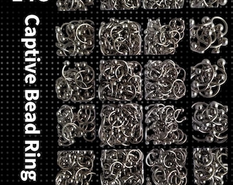 316L Captive Bead Rings 14G