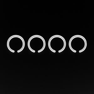 Clear Acrylic Piercing Retainer Ring: 20G/22G, 5/16&quot;