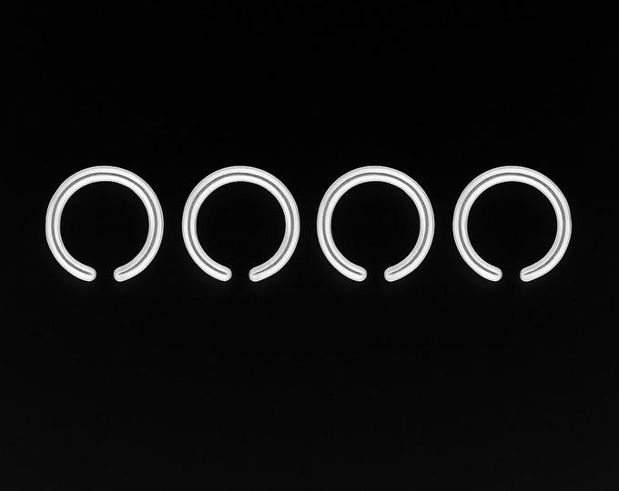 20G 22G Piercing Retainer Medical Clear Flexible 5/16 Ring Cartilage Daith Helix Lip Lobe Navel Nipple Septum Tragus bodyjewelryretainer