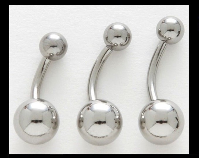 14G Starter Belly Ring Longer Post for Comfort 316L Surgical Steel High Quality 5/8 Inch Post 5/16" Bottom Ball Longer for Full Body Figures