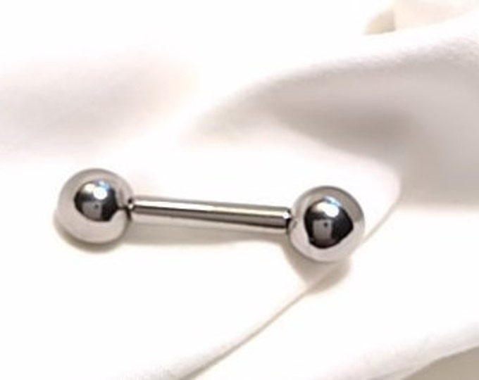 Body Jewelry Retainer Store Tongue Rings Large Gauge 8G, 4G, 2G 316L Surgical Steel 5/8" Shaft Internally Threaded 8mm End Balls