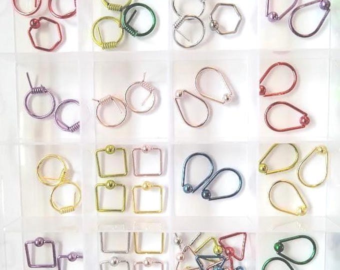 Stand Out with Unique 16G Geometric Captive Bead Rings – Bold Colors & Eye-Catching Shapes