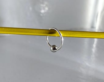 Jewseen 2PCS 316L Surgical Steel Nose Rings Hoop 18g 20g Opal Nose
