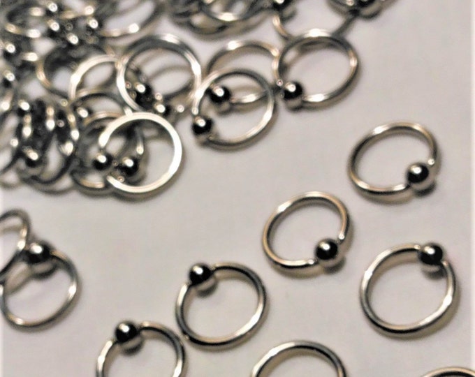 316L Small CBR 16G 3/8" Silver CBR 316L Steel 2PK, 4Pk, 8PK for Personal Piercings, Earlobe, Tragus, Cartilage, Nose, Nipple