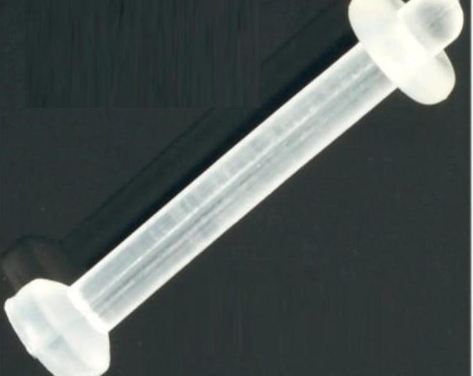 8G Medical Jewelry Straight Post 5/8 In Crystal Clear Post Base to Tip Ear Lip Nose Tongue Nipple Labret Monroe bodyjewelryretainerstore.com