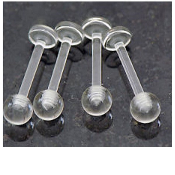 Labret Monroe Medical Retainer Threaded or Push Pin Ball Acrylic 1 Pc or 4 Pc Chin, Cheek, Lip, Ears Tragus, Nose & Personal Piercing