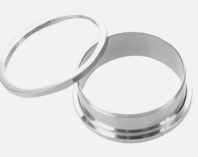 Tunnel Ear Gauges Comfortable Screw-Fit Rings 316L High Polished Surgical Steel Small to Large Gauge Ear Flesh Tunnel Rings