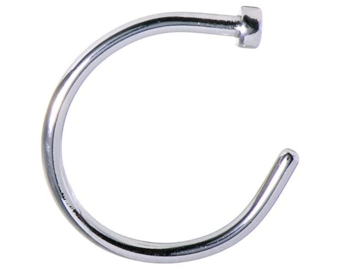 18G Sterling Silver Open Hoop Nose Ring – Seamless, Comfortable, & Hypoallergenic!