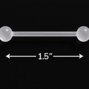 Pierced Nipple Bio-flex Medical Barbell Retainer Brow Tongue Clear Quality Acrylic Perfect for Medical Needs bodyjewelryretainerstore.com