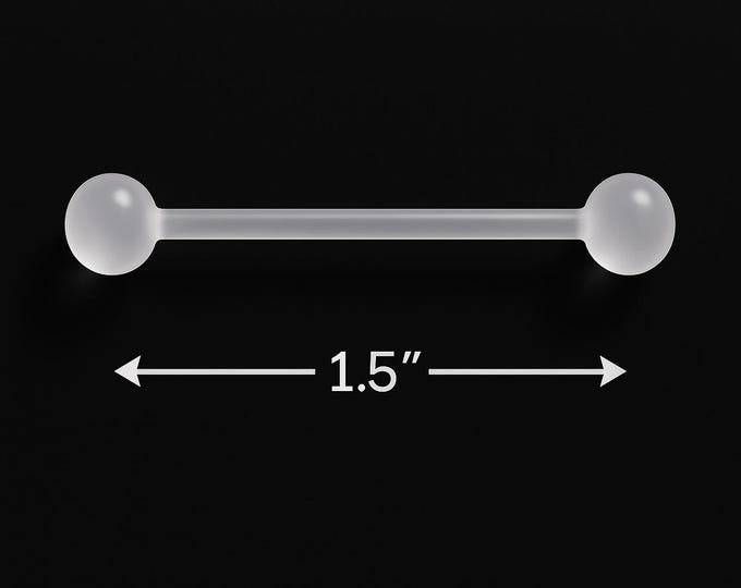 Pierced Nipple Bio-flex Medical Barbell Retainer Brow Tongue Clear Quality Acrylic Perfect for Medical Needs bodyjewelryretainerstore.com