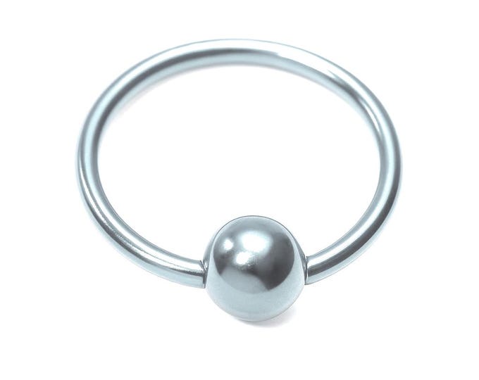 16G 1/2" Pierced Captive Bead Ring 1/2" 4mm Bead Ball Body Jewelry for Pierced Lobes Nipples Cartilage Septum bodyjewelryretainerstore.com