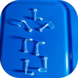 Clear Nose Retainer, 18G 20G, Flexible PTFE Stud
