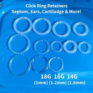 Bioplast Septum Retainer: Flexible Clear Septum Ring 18G/16G/14G