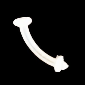 16G 14G Clear Acrylic Eyebrow Retainer: Curved Bar Medical Piercing