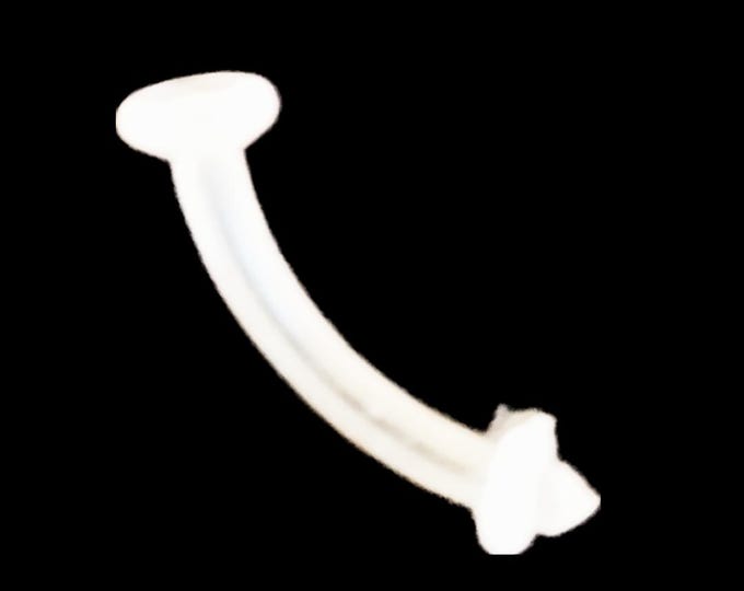 16G 14G Eyebrow Clear Retainer Medical Retainer Bent Bar Curved Bar O-Ring Personal Piercing Sold Individually bodyjewelryretainerstore.com
