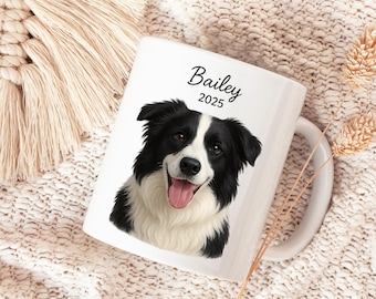 Tazza personalizzata con ritratto di cane, regalo commemorativo personalizzato per animali domestici