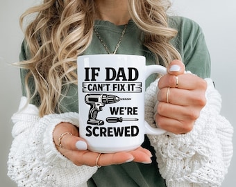 Funny Dad Fix It Coffee Mug Gift For Handy Fathers Who Fix Everything Tool Humor Cup Fathers Day Birthday Gift Present Idea