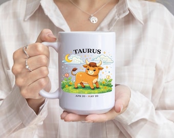 Taurus Zodiac Coffee Mug: Bull Astrology Gift