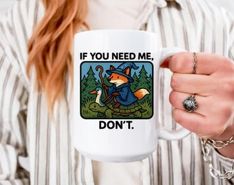 Wizard Fox Forest Mug: Sarcastic Introvert Magic Lover Coffee Cup