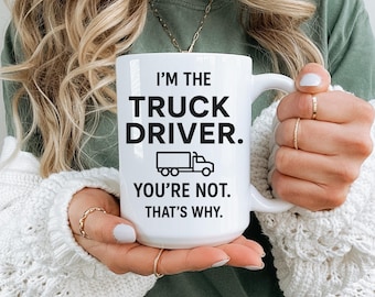 Lustige LKW Fahrer Tasse: Semi Fahrer Humor Kaffeetasse - langlebiges Geschenk aus Keramik