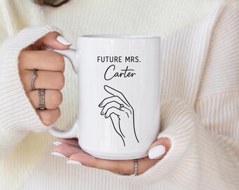 Future Mrs. Mug | Personalized Engagement Gift with Minimalist Ring Art