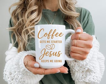 Tazza da caffè con citazione cristiana, regalo ispirato alle Scritture