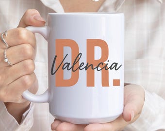 Personalized Doctor Mug – Custom Name Dr Valencia Ceramic Coffee Cup