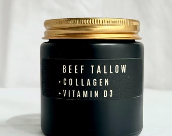 Sebo de res batido XL (100-800 g): Sebo de res alimentado con pasto para el rostro con colágeno