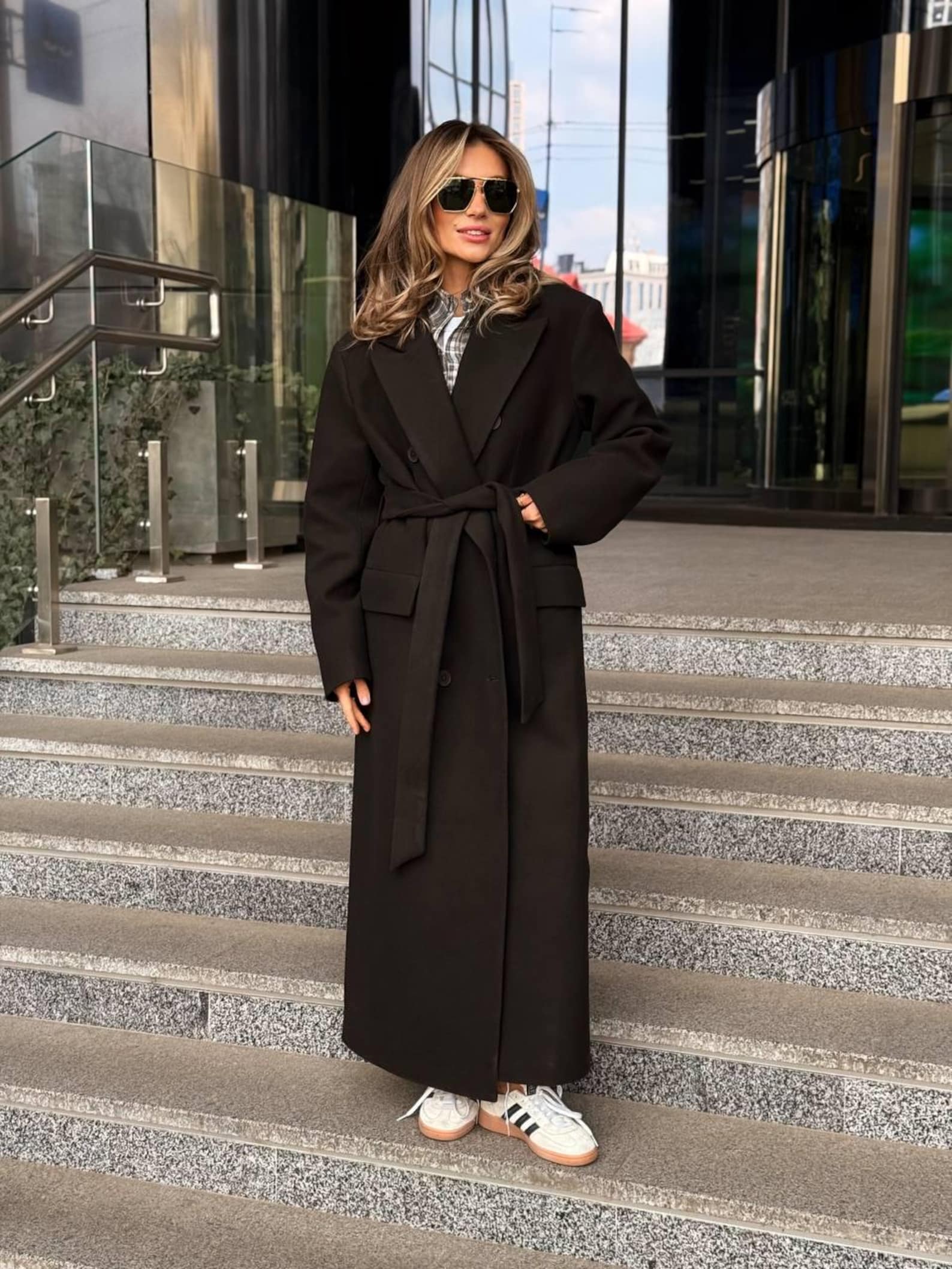Structured Winter Jacket Ivory Wool Coat – Long Oversized Winter Trench, Structured Maxi Coat - Etsy