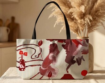 Cereja | Bolsa Tote | Estampa de Pinceladas
