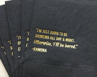 RHONY, Real Housewive of New York inspired, Turtle Time, cocktail napkin, Ramona quote, funny napkin, It's Turtle Time #bravoCon