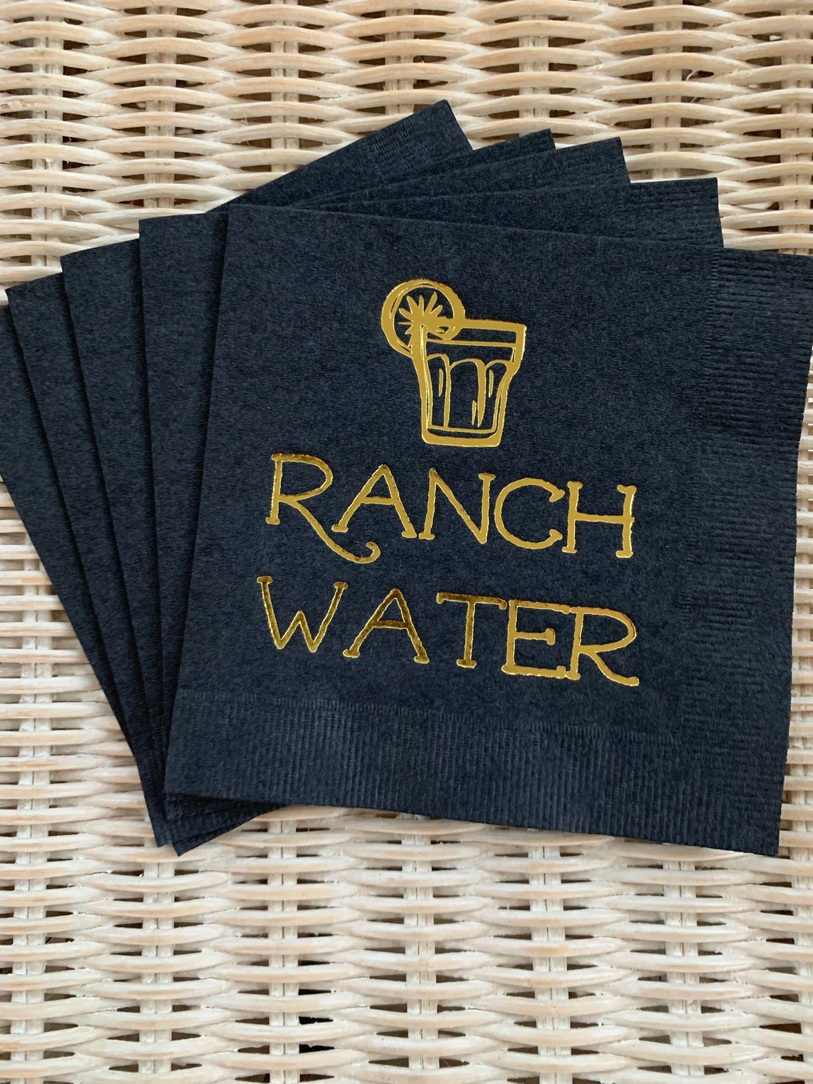 Ranch Water Cocktail Napkins Tequila Cocktail Napkins Etsy