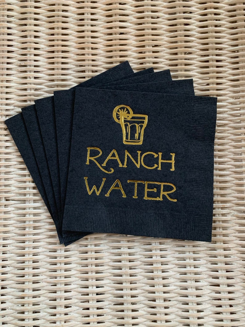 Ranch Water Cocktail Napkins Tequila Cocktail Napkins Etsy