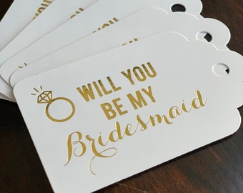 bridal party gift bridesmaid gift, maid of honor gift, bridal shower, will you be my bridesmaid, bridesmaid gift box, gift tag