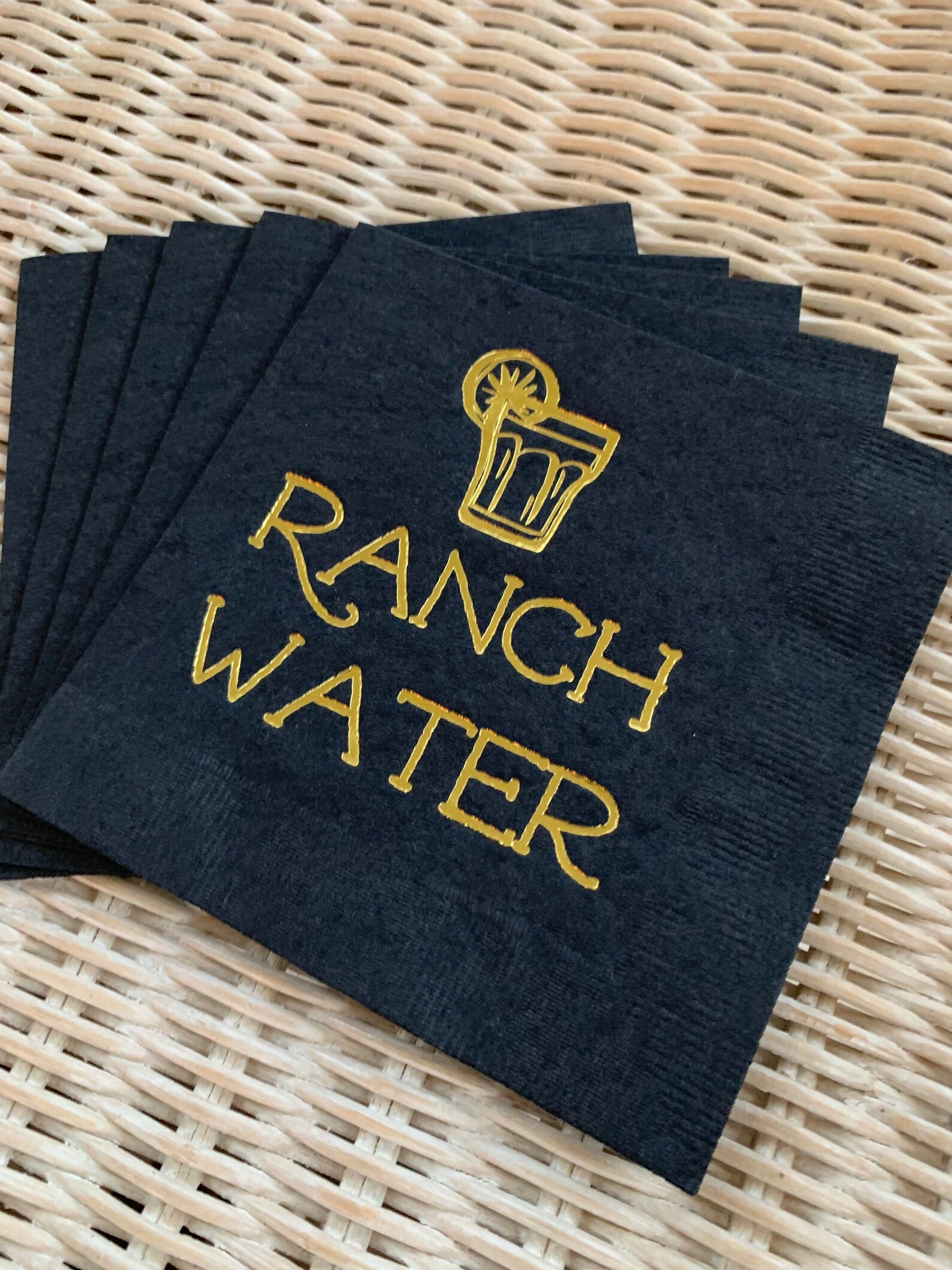 Ranch Water Cocktail Napkins Tequila Cocktail Napkins Etsy