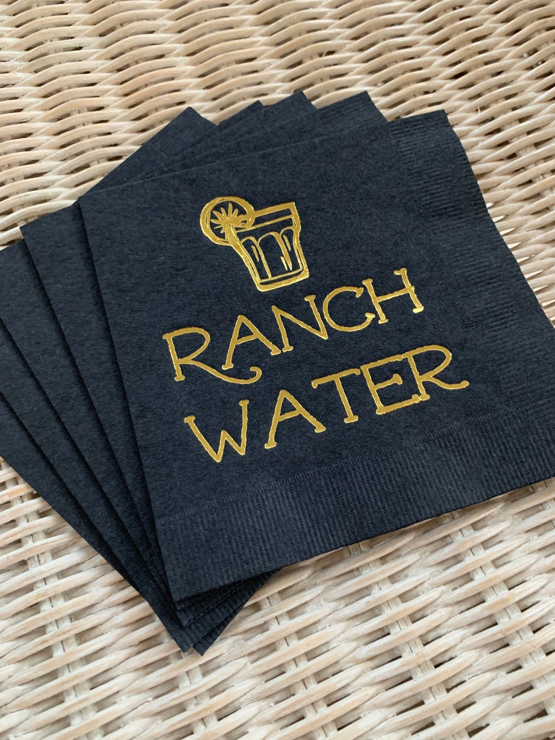Ranch Water Cocktail Napkins Tequila Cocktail Napkins Etsy