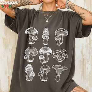 Mushroom Forager Study Shirt: Comfort Colors Botanical Tee
