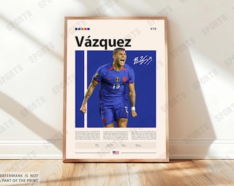 Brandon Vazquez Poster, Football Poster, Sports Poster, Soccer Fans, Wall Art, Sports Bedroom Posters