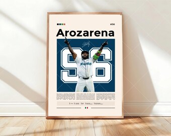 Póster de Randy Arozarena (Cuba), Impresión de los Rays de Tampa Bay, Póster de la MLB, Póster deportivo, Fanáticos de la MLB, Regalo de béisbol, Pósters deportivos para dormitorio