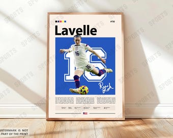 Rose Lavelle Poster, Football Poster, Sports Poster, Soccer Fans, Women’s Soccer Wall Art, Sports Bedroom Posters