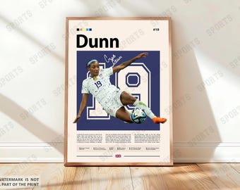Crystal Dunn Poster, Sports Poster, Football Player Poster, Soccer Wall Art, Sports Bedroom Posters