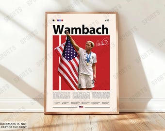 Abby Wambach Poster, Sports Poster, Football Player Poster, Soccer Wall Art, Sports Bedroom Posters