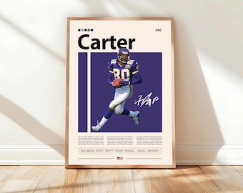 Chris Carter Poster, Minnesota Football Print, Football Poster, Sports Poster, Football Fans, Football Poster, Sports Bedroom Posters
